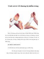 Tài liệu Cách xử trí vết thương bị nhiễm trùng docx