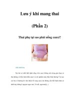 Tài liệu Lưu ý khi mang thai (Phần 2) Thai phụ tại sao phải uống canxi? Ảnh minh hoạ Xin pptx