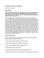 Tài liệu Kỹ thuật phân quyền quản trị Window pdf