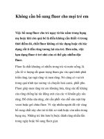 Tài liệu Không cần bổ sung fluor cho mọi trẻ em ppt