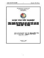 Thực trạng đói nghèo và các giải pháp xoá đói giảm nghèo của xẫ miền núi vùng cao sơn kim (hương sơn   hà tĩnh 