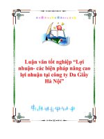 Tài liệu Luận văn tốt nghiệp “Lợi nhuận- các biện pháp nâng cao lợi nhuận tại công ty Da Giầy Hà Nội” pdf
