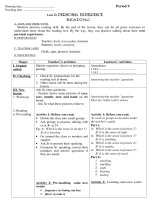 Bài giảng Giáo án Tiếng Anh 11(NC)