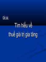 Tài liệu Tìm hiểu về thuế giá trị gia tăng pdf