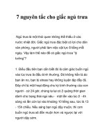 Tài liệu 7 nguyên tắc cho giấc ngủ trưa docx