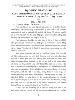Đạo đức phật giáo và sự ảnh hưởng của nó tới nhân cách cá nhân trong nền kinh tế thị trường ở việt nam 