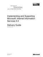 Tài liệu Implementing and Supporting Microsoft® Internet Information Services 5.0 pptx