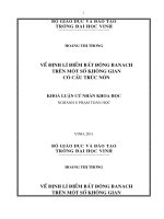 Về định lý điểm bất động banach trên một số không gian có cấu trúc nón luận văn tốt nghiệp đại học 