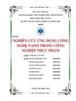 NGHIÊN CỨU ỨNG DỤNG CÔNG NGHỆ NANO TRONG CÔNG NGHIỆP