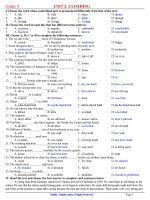 Bài giảng UNIT 2: CLOTHING