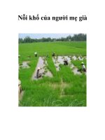 Tài liệu Nỗi khổ của người mẹ già pdf