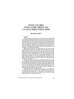 Tài liệu TOÀN CẦU HÓA CÔNG NGHỆ THÔNG TIN & XUẤT KHẨU PHẦN MẾM doc