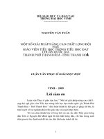 Một số giải pháp nâng cao chất lượng đội ngũ giáo viên tiểu học trường tiểu học đạt chuẩn quốc gia thành phố thanh hóa   tỉnh thanh hóa 