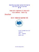 Tiểu luận nhóm Suy thoái kinh tế