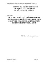 Hệ thống đánh giá kết quả thực hiện công việc của chức danh nhân viên tín dụng tại ACB 