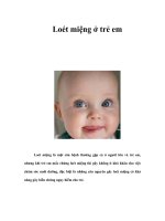 Tài liệu Loét miệng ở trẻ em ppt