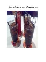 Tài liệu Uống nhiều nước ngọt dễ bị bệnh gout ppt