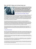 Tài liệu Bảo mật Wi-Fi bằng các kỹ thuật nâng cao ppt