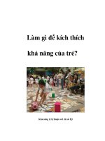 Tài liệu Làm gì để kích thích khả năng của trẻ? pptx