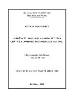Nghiên cứu tổng hợp và khảo sát tính chất của composit polymer oxit kim loại 