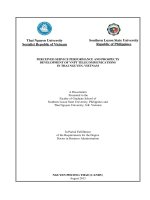 Nhận thức về hoạt động cung cấp dịch vụ và triển vọng của viễn thông thái nguyên, việt nam 