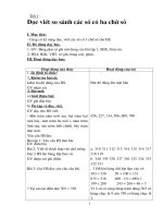 toán lớp 3 giáo án chi tiết cực hay