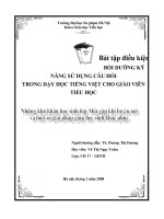 Tài liệu Đề án : Kỹ năng sử dụng câu hỏi trong dạy học tiếng việt pdf
