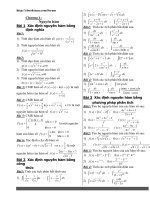 BÀI TẬP TÍCH PHÂN ỨNG DỤNG