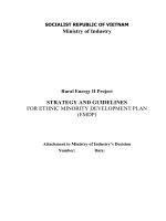 Tài liệu STRATEGY AND GUIDELINES FOR ETHNIC MINORITY DEVELOPMENT PLAN (EMDP) doc