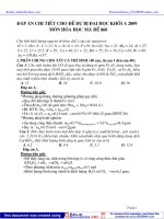 Tài liệu Đề thi dự bị CĐ ĐH khối A năm 2009 môn Hóa doc