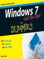 Tài liệu Windows 7 Just the Steps for Dummles P1 doc
