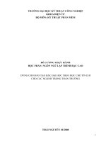 Tài liệu ĐỀ CƯƠNG THỰC HÀNH HỌC PHẦN: NGÔN NGỮ LẬP TRÌNH BẬC CAO docx