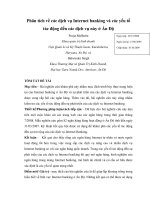 Phân tích về các dịch vụ internet banking và các yếu tố tác động đến các dịch vụ này ở ấn độ 