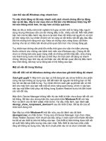 Tài liệu Làm thế nào để Windows chạy nhanh hơn ppt