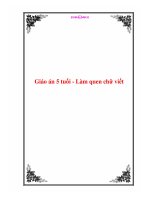 Tài liệu Giáo án 5 tuổi - Làm quen chữ viết ppt