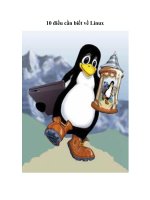 Tài liệu 10 điều cần biết về Linux docx