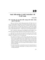 Tài liệu Chương 19: Thực tiễn quản lý chất thải rắn y tế ở Việt Nam pptx