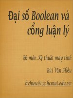 Tài liệu Đại số Boolean và cổng luận lý docx