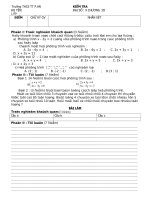 Bài soạn ĐỀ KIỂM TRA CHƯƠNG III ĐS 9