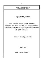 Nâng cao chất lượng dạy học vật lí ở trường trung học phổ thông nhờ việc xây dựng và sử dụng website hỗ trợ dạy học chương động lực học chất điểm vật lí 10   nâng cao 