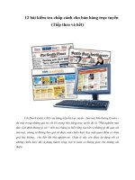 Tài liệu 12 bài kiểm tra chắp cánh cho bán hàng trực tuyến (Tiếp theo và hết) ppt