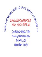 Tài liệu Hình học 9 Tiết 38