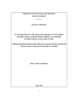 An integration of the four english skills in teaching reading texts to beginner learners at asemlink international language centre 