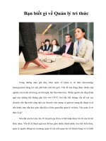 Tài liệu Bạn biết gì về Quản lý tri thức pptx