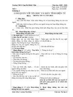 Bài giảng Giao an Tin hoc 6 cuc hay