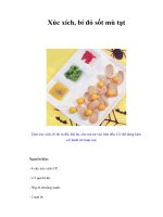 Tài liệu Xúc xích, bí đỏ sốt mù tạt pdf