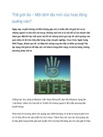 Tài liệu Thế giới ảo – Một lãnh địa mới của hoạt động quảng cáo? doc