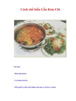 Tài liệu Cách chế biến Lẫu Kim Chi pdf