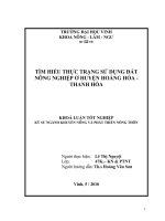 Tìm hiểu thực trạng đất nông nghiệp ở huyện hoằng hoá   thanh hoá 
