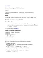 Tài liệu Connecting to an ODBC Data Source ppt